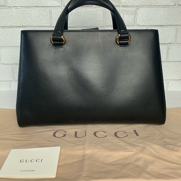 Gucci Large Sylvie Top Handle Tote Black New crossbody - Picture 6 of 16
